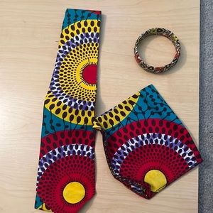African Print Tie and Pocket square